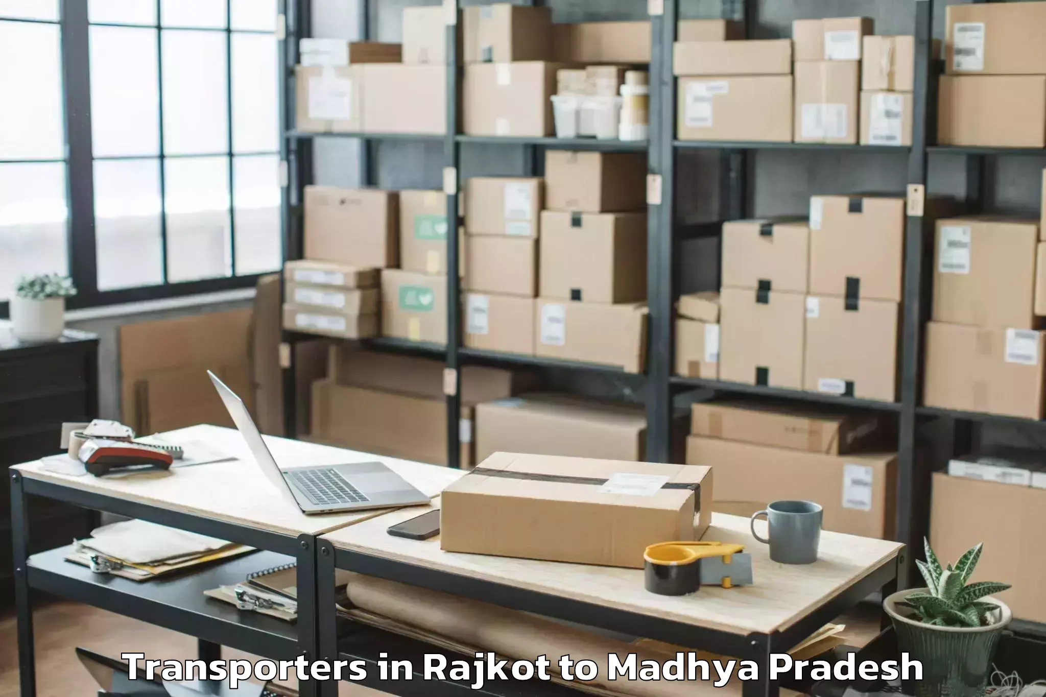 Book Rajkot to Mandideep Transporters Online